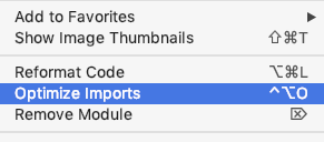 Optimize Imports