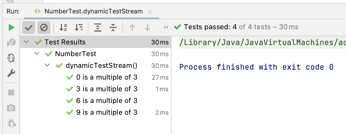 Dynamic tests in IntelliJ IDEA